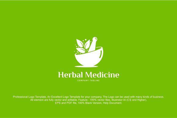 Herbal Logo - Nature Herbal Medicine Logo Template ~ Logo Templates ~ Creative Market