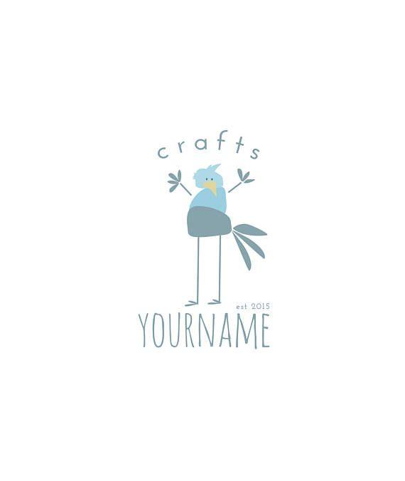 Craft-Store Logo - Premade bird logo, craft shop logo, jewelry store, logo for handmade