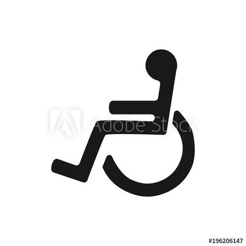 Disable Logo - Disabled wheelchair icon. Disable symbol logo, isolated on white ...