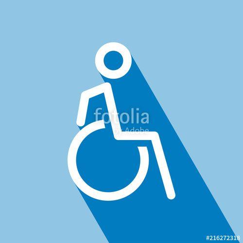 Disable Logo - Disabled Wheelchair Icon. Disabled on wheelchair icon, outline ...