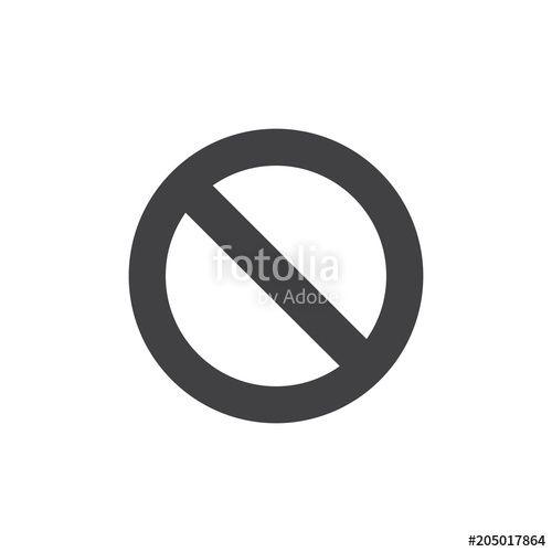 Disable Logo - Access Denied vector icon. filled flat sign for mobile concept and ...