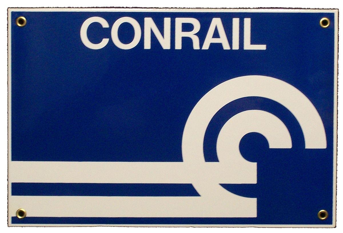 Conrail Logo - Country Trains PSCONR Conrail Logo Porcelain Sign | ModelTrainStuff.com