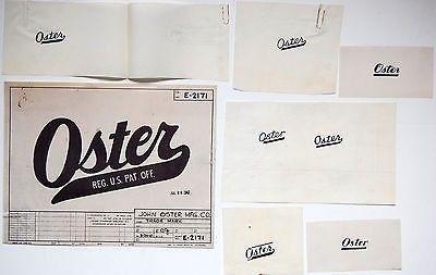 Oster Logo - Alfonso Iannelli - Oster Logo Designs/Pencil & Ink Drawings, Prints ...