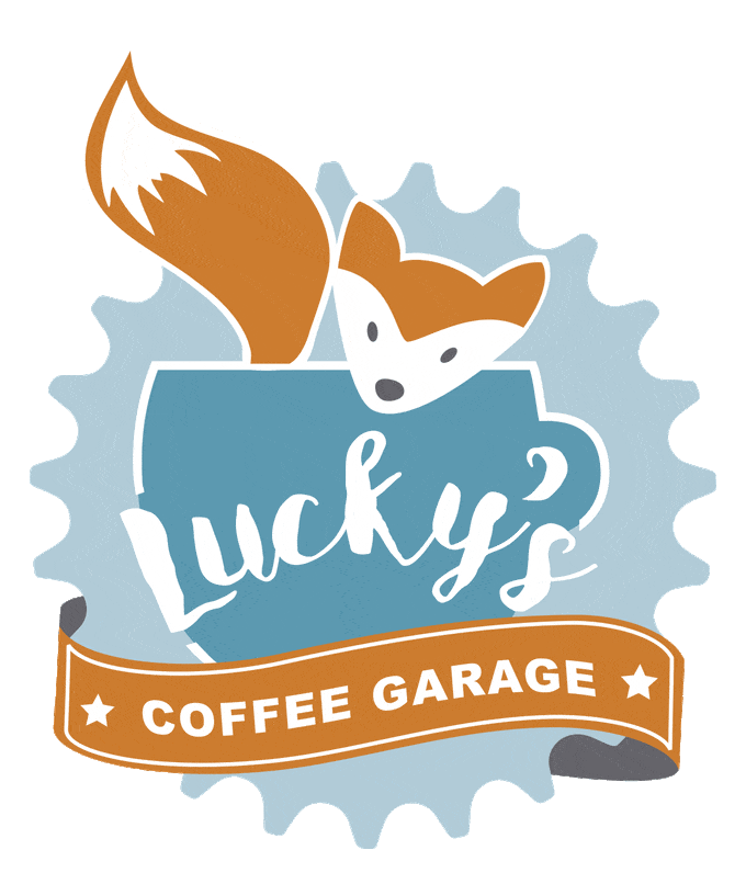 Lucky's Logo - Lucky's Coffee Garage: On the Green in Lebanon, NH by Deb!