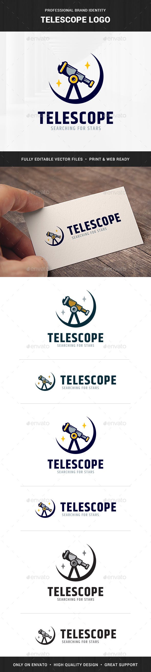 Telescope Logo - Telescope Logo Template by LiveAtTheBBQ | GraphicRiver