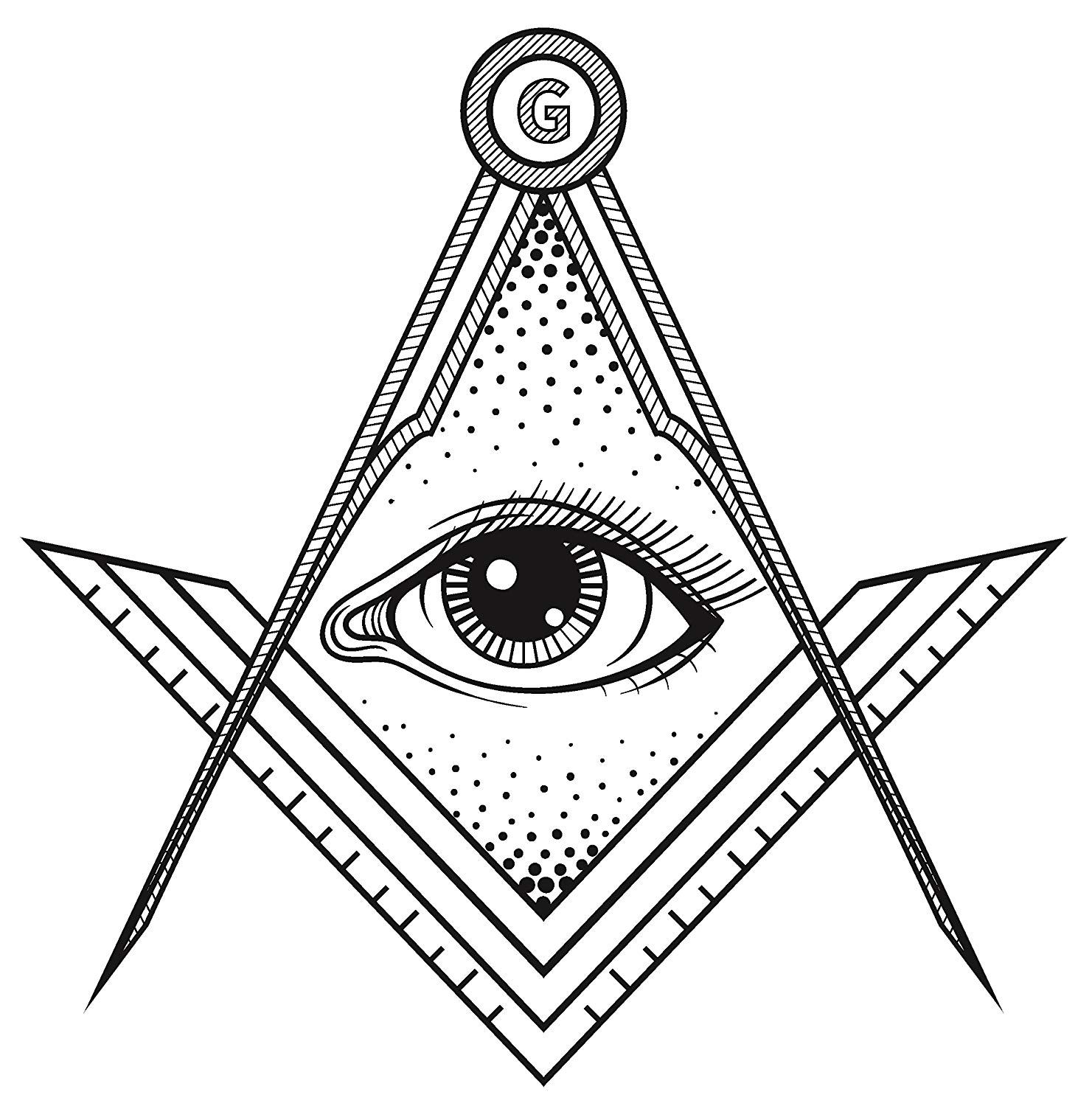 Eygptian Logo - Black and White Geometric Egyptian Logo with Eye