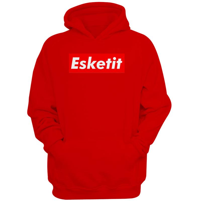 Esketit Logo - Esketit Red Box Logo Men'S Hoodie - BlueSkyTee