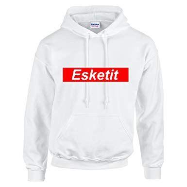 Esketit Logo - Lil Pump Esketit Logo Parody Meme Printed Hoodie (White, 2XL 50-52 ...