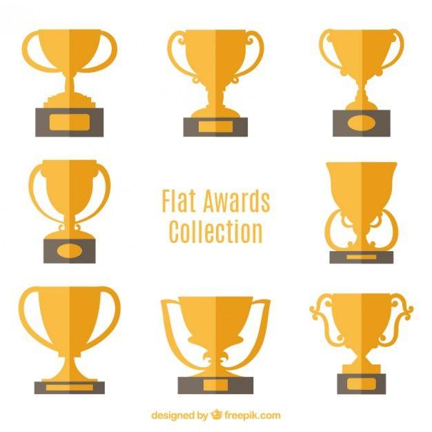 Trophies Logo - Flat trophy collection Vector | Free Download