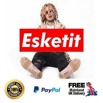 Esketit Logo - 2 X LIL Pump - Clear Vinyl Stickers Art Logo Esketit 100mm x 90mm ...