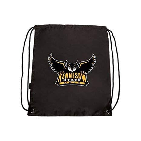 Kennesaw Logo - Amazon.com : CollegeFanGear Kennesaw Black Drawstring Backpack ...