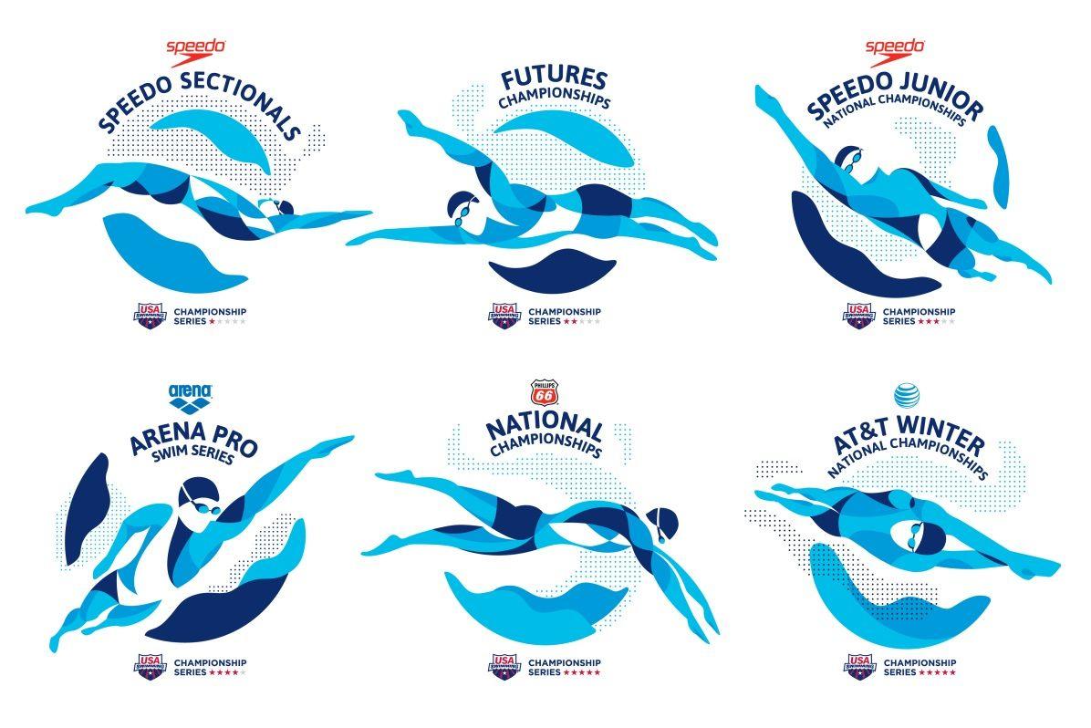 Swimmer Logo - USA Swimming Rebrands Championship Logo Portfolio