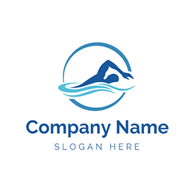 Swimmer Logo - Free Water Logo Designs. DesignEvo Logo Maker