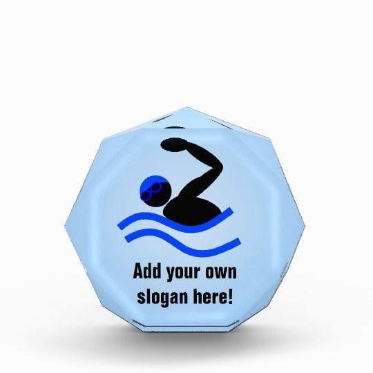 Swimmer Logo - Swimming Prize - Add Caption to this Swimmer Logo Award | Zazzle.com