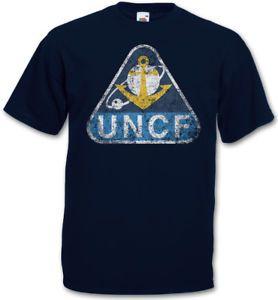 UNCF Logo - UNITED NATIONS COSMO NAVY UNCF LOGO T-SHIRT - Space Battleship ...