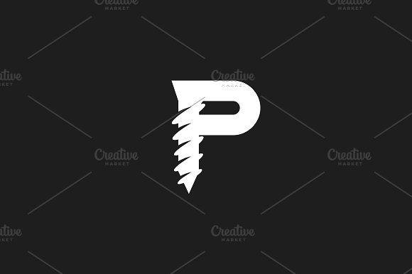 Screw Logo - P Screw logo ~ Logo Templates ~ Creative Market