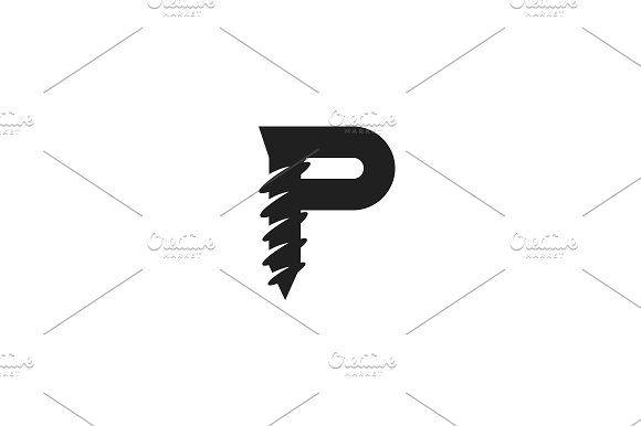 Screw Logo - P Screw logo ~ Logo Templates ~ Creative Market