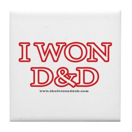 Iwon Logo - I Won DnD Tile Coaster by thefrozenduck