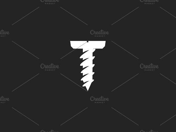 Screw Logo - T screw logo ~ Logo Templates ~ Creative Market