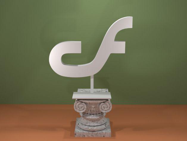 ColdFusion Logo - macromedia Cold Fusion Logo by AwesomeA - Thingiverse