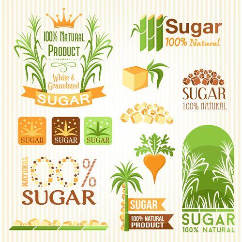 Sugar Logo - Sugar labels with logos vector material 01 free download