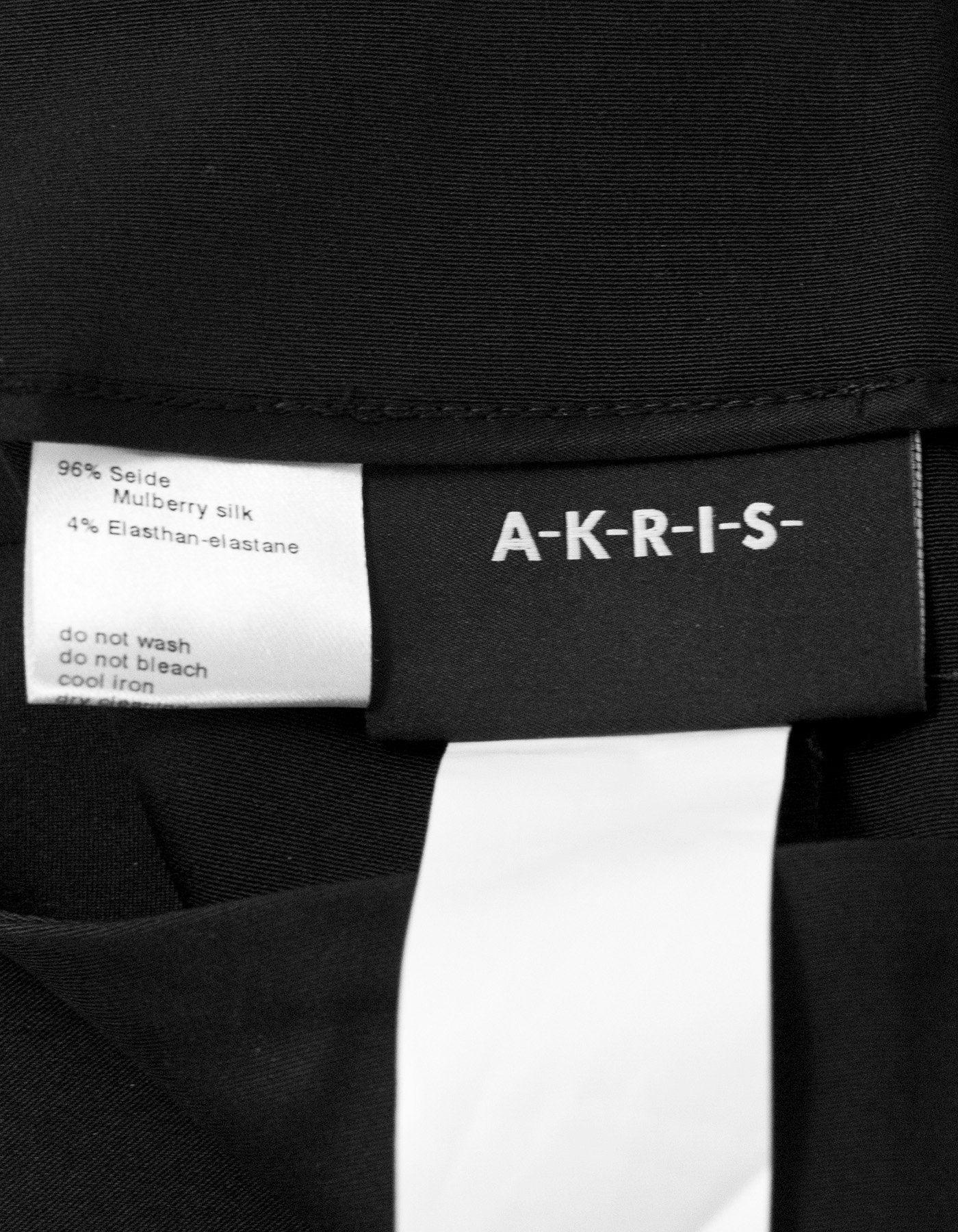 Akris Logo - Akris Black Silk Cropped Pants Sz 8 For Sale at 1stdibs