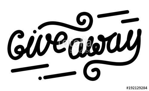 Giveaway Logo - Giveaway black and white sign template. Isolated on white background ...