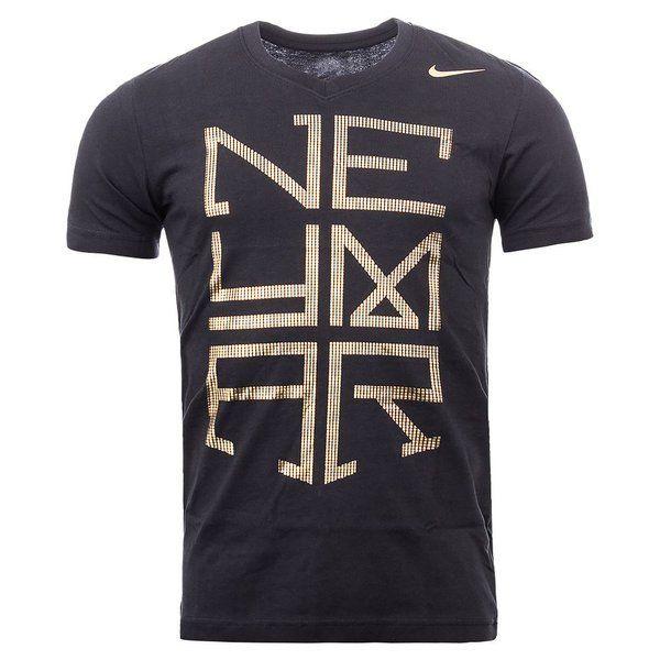 Neyma Logo - Nike T Shirt Neymar Hero Logo Black Gold