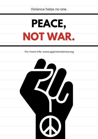 Anti-War Logo - Customize 81+ Anti-War Poster templates online - Canva