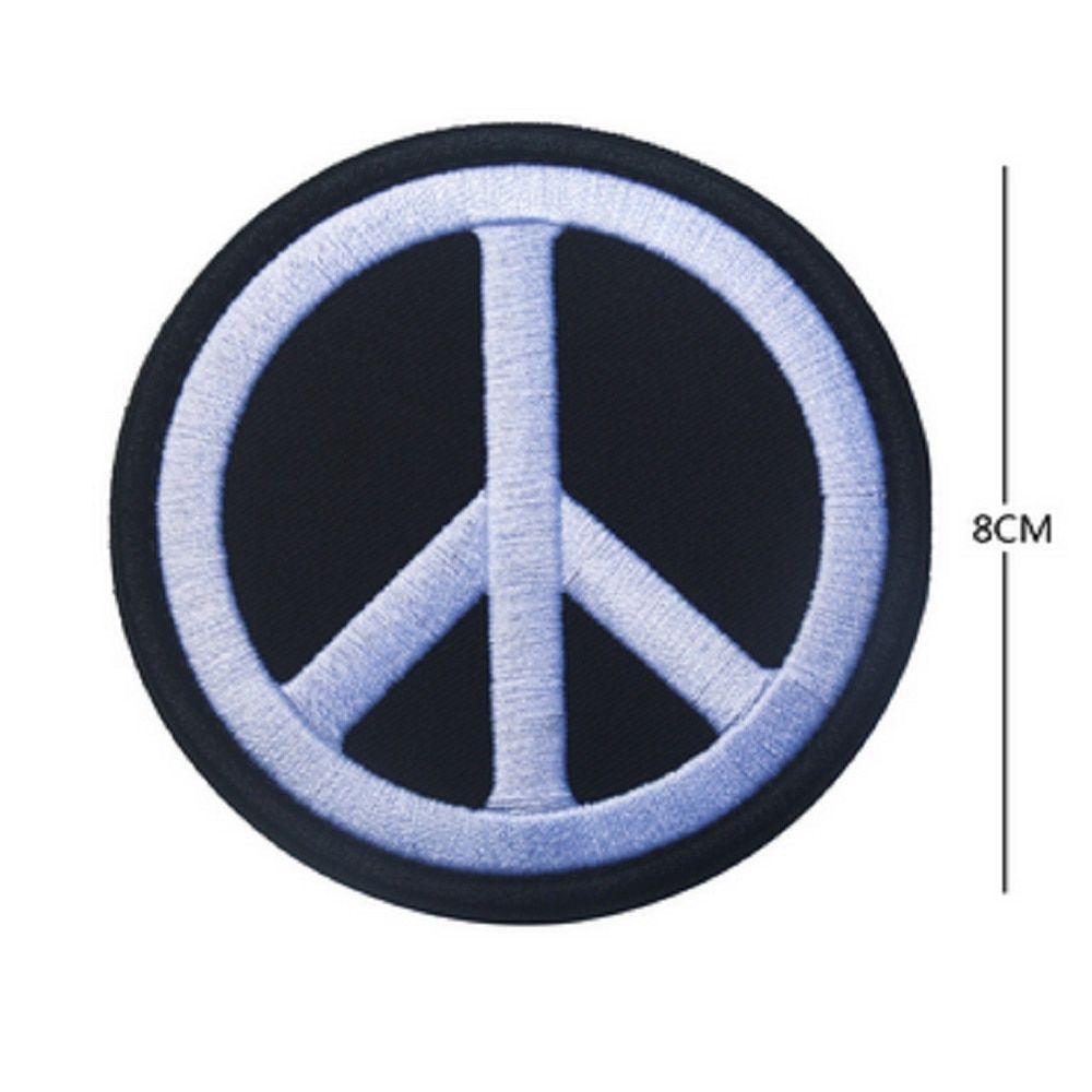 Anti-War Logo - 3D embroidery patches loops and hook Peace sign patches Anti war ...