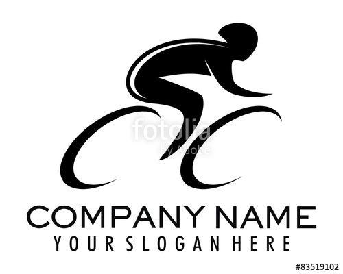 Cycling Logo - silhouette man cycling logo image vector