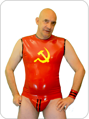 USSR Logo - Latex Rubber Logo Shirt USSR Latex hemd