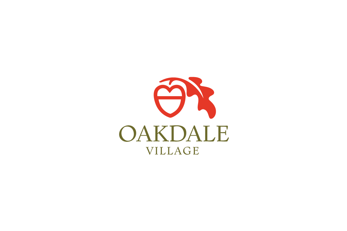 Acorn Logo - Oakdale Village Acorn Heart Logo Design | Logo Cowboy