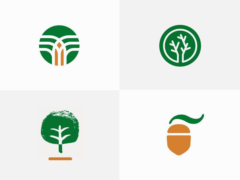 Acorn Logo - Trees and Acorn (Logo Options) by Green Ink Studio | Dribbble | Dribbble