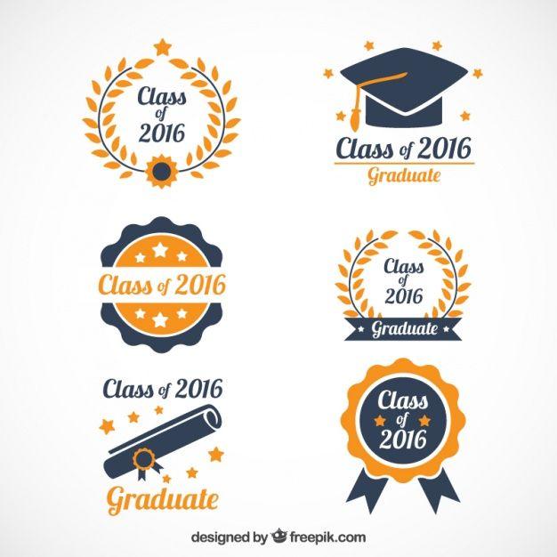 Graduation Logo - Hand drawn beautiful graduation logos Vector | Free Download