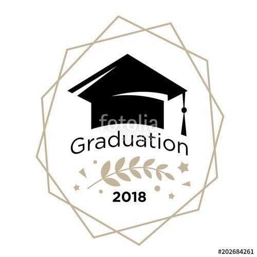 Graduation Logo - Symbols of graduation. Logo for graduation Stock image and royalty