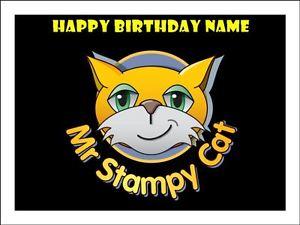 Stampy Logo - STAMPY CAT Edible Icing Birthday Cake Party Decoration Topper A4