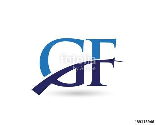 GF Logo - GF Logo Letter Swoosh
