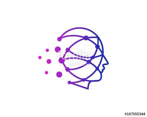 Intelligence Logo - Artificial Intelligence Digital Human Icon Logo Design Element