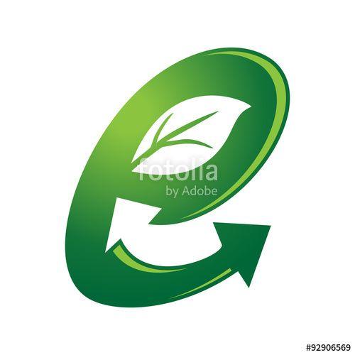 Circulation Logo - E Eco Arrow Circulation Logo Icon