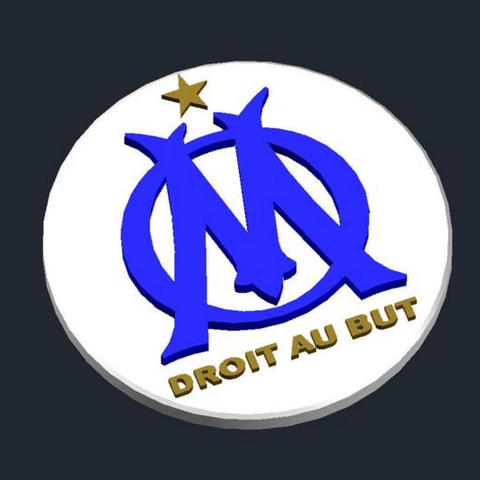 Marseille Logo - Free 3D printer model Olympique de Marseille - Logo ・ Cults