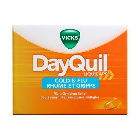 Dayquil Logo - DayQuil Cold & Flu Multi Symptom Relief LiquiCaps
