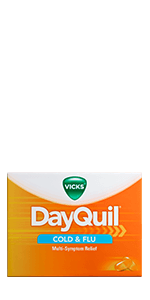 Dayquil Logo - Vicks DayQuil Cold & Flu, Multi-Symptom Relief, Non-Drowsy, 8 fl oz ...