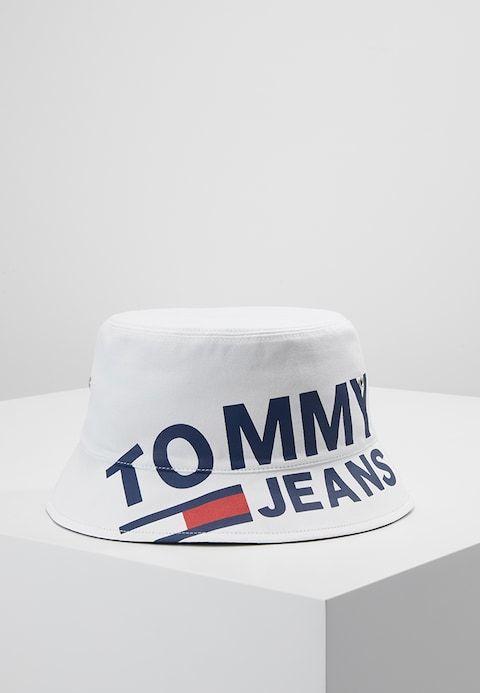 Zalando Logo - Tommy Jeans LOGO BUCKET HAT - Hat - white - Zalando.co.uk