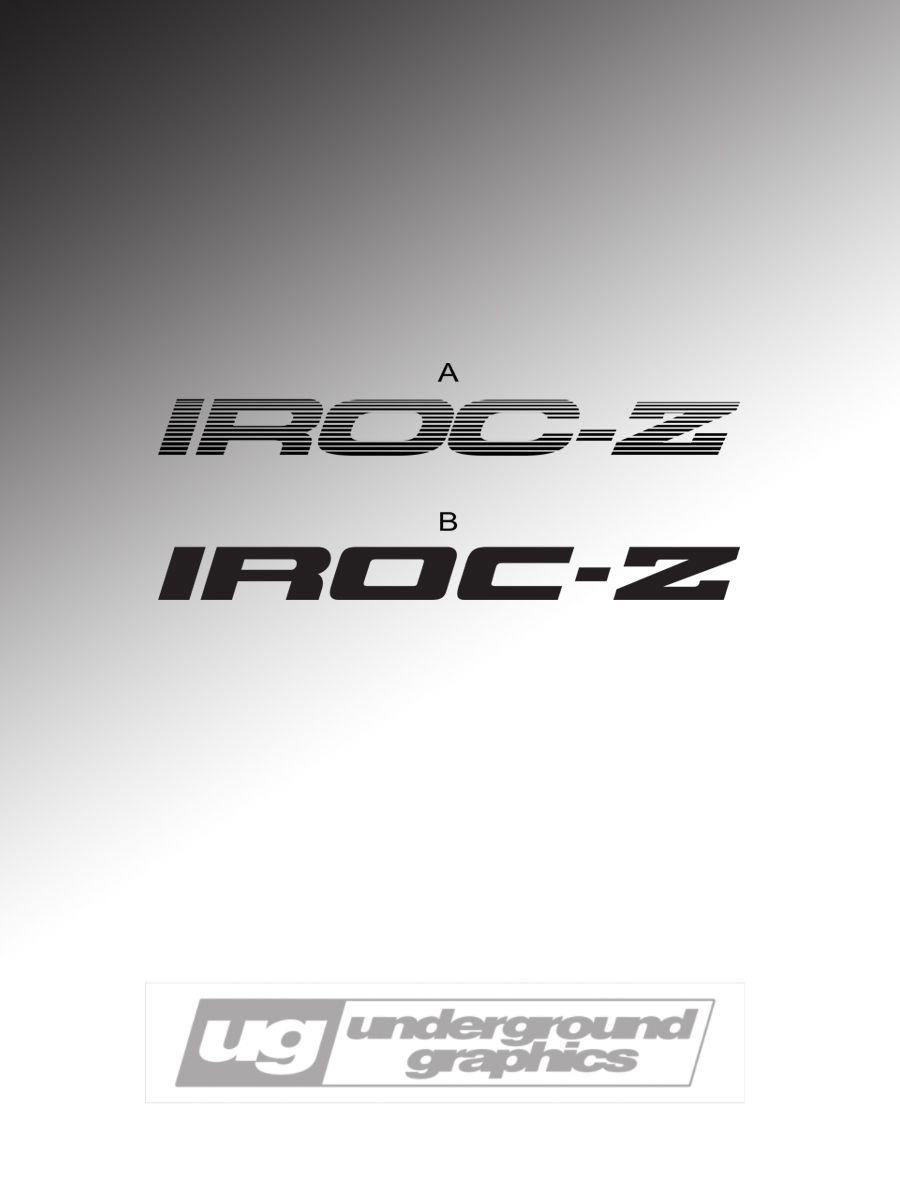 IROC Logo - IROC-Z Door Decals - Undergroundgrfx