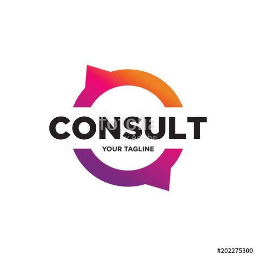 Consulting Logo - consulting logo design, consult logo, technology icon Stock image