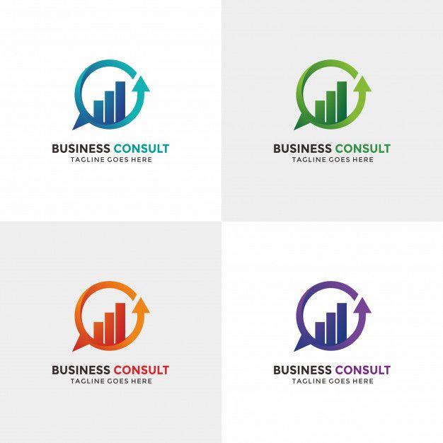 Consulting Logo - Business consulting logo with option color Vector | Premium Download