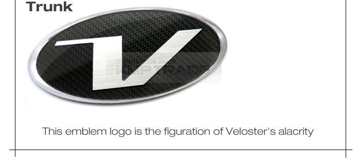 Veloster Logo - V logo Carbon Emblem Grille + Trunk Fit HYUNDAI 2011 - 2017 Veloster ...