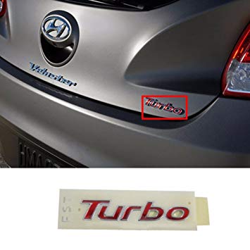 Veloster Logo - Amazon.com: Rear Trunk TURBO Logo Emblem Badge For Hyundai 2011 ...