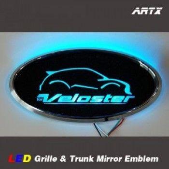 Veloster Logo - Emblem & Logo : [ARTX] Hyundai Veloster - LED Mirror Tuning Emblem ...